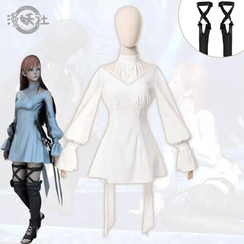 Game Final Fantasy XIV FF14 Minfilia Cosplay Costume Women Dress For Halloween Carnival Fancy Party Game Fans Gift