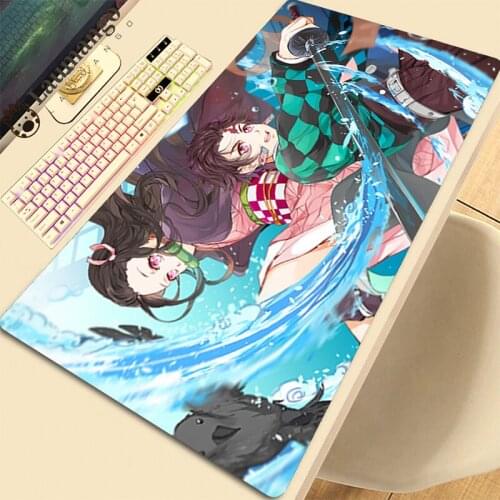 Mouse Carpet Gamer Mats Keyboard Pads Cute Computer Accessories Table Pads Long Mats For Pc Mause Gaming Anime Kimetsu No Yaiba