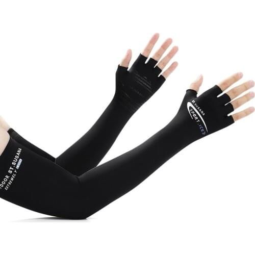 Summer Sleeves Cycling Cuff Men Sun Protection Breathable Women Long Half Finger Sports Fishing Driving Anti-Slip Gloves