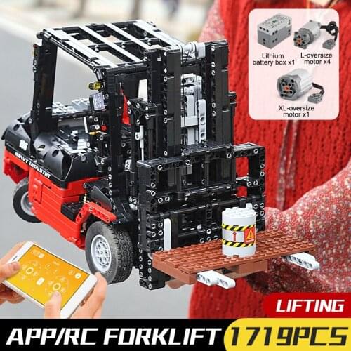 Mould King Electric Remote Control Truck Model Toys Motor Power Mobile Crane Mk II Sets Building Blocks Bricks Kids Toys Gifts