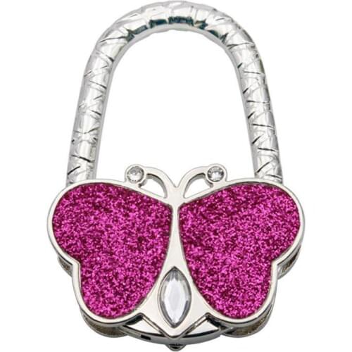 New Butterfly Portable Handbag Hook Foldable Handbag Hanger Bag Desk Foldable Purse Bag Hook Holder -25