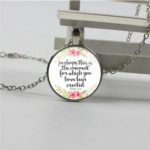 New Perhaps This Be the Moment for Which It Was Created Necklace Inspired Jewelry Esther 4:14 Christian Gifts