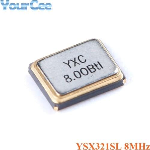 10pcs 8.000MHz 8.000M YSX321SL SMD Passive Crystal Oscillators 8M 8MHZ ± 10PPM 12pF X32258MOB4SI