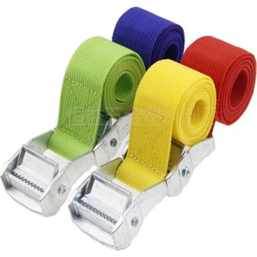 25 mm*1 m Nylon Car Tension Rope Belt Zinc Alloy Cargo Luggage Holder Fastener Straps Belt For Car Camping Bags