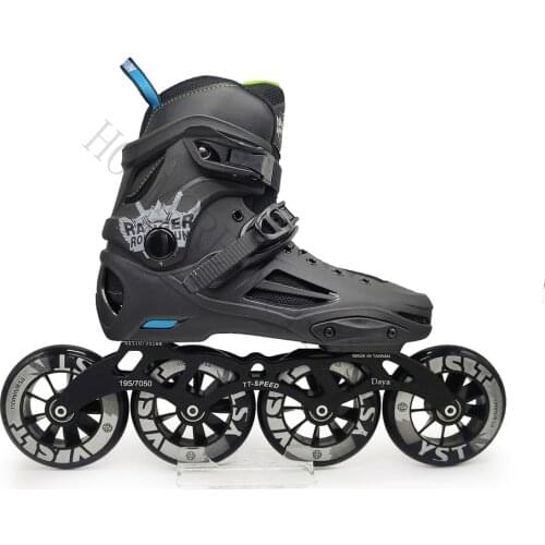 ROLLERFUN 4X110mm Inline Speed Skates Sneakers High Ankle Upper Boots Roller Sneaker for Street Road Race Skating 90 100mm 110mm