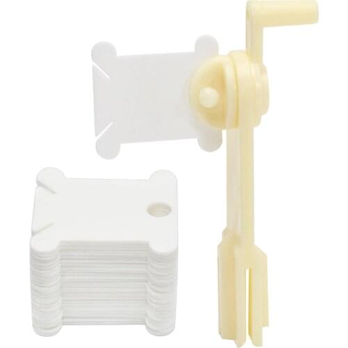 120pcs Embroidery Floss Bobbins and Winding Machine for Cross Stitch/Sewing