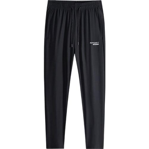 Pants Joggers 2021 New Summer Light and Breathable Mens Pants Pure Color Stretch Mens Sports and Leisure Streetwear