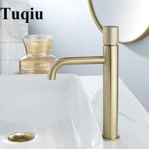 Rose Gold Basin Faucet Modern Bathroom Sink Mixer Tap Brass Wash basin Faucet Single Handle Single Hole Crane For Bathroom