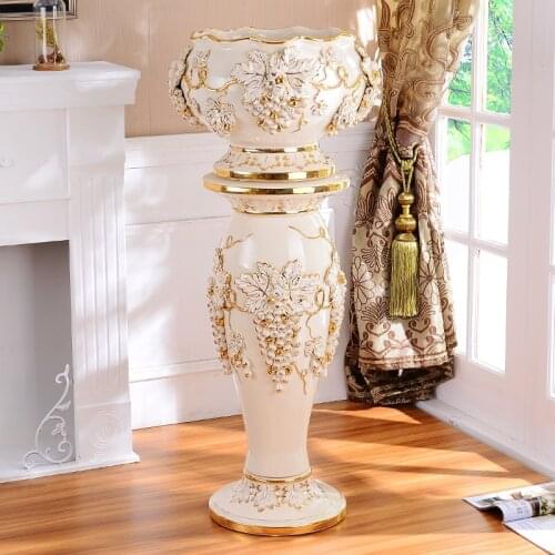 Rome European Ceramic pillars retro luxury living room decor column landing large vase ornaments bathroom decoration set