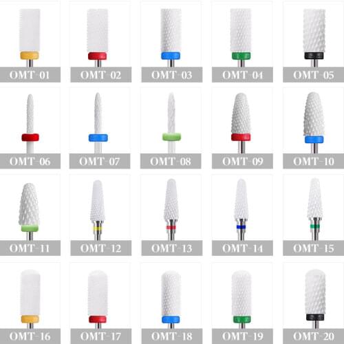 1pcs Round Ceramic Nail Drill Bit For Electric Manicure Drills Machine Milling Cutter Nail Files Buffers Nail Art Equipment