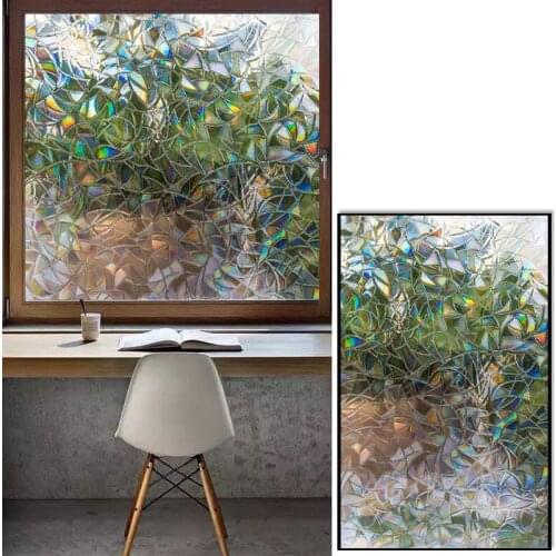 3D Window Film Privacy Decorative Film Non-Adhesive Static Cling Glass Sticker for Home Kitchen Office