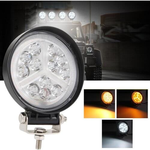 4 Inch Round Car Truck SUV White Yellow LED Headlight Fog Light DRL Working Lamp