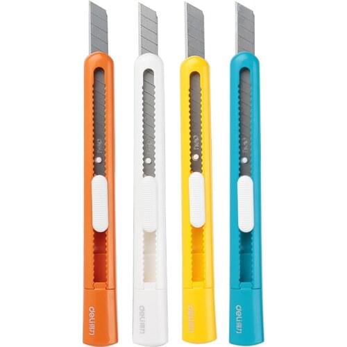 4pcs / 10pcs Deli 2025 high quality color art knife small color art knife hand knife paper knife office supplies