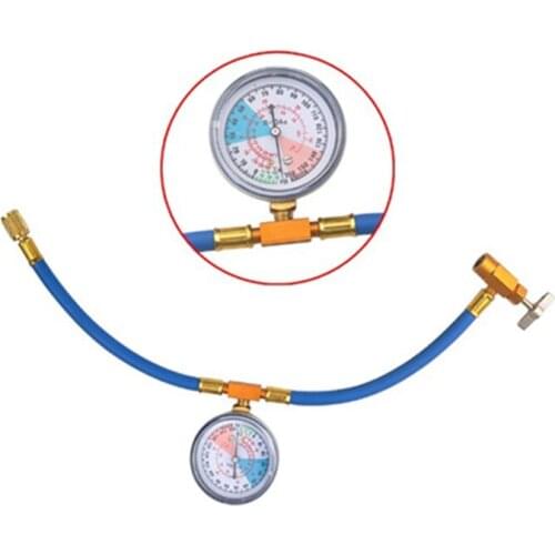 R134A Automotive Air Conditioning Refrigerant Pressure Gauge Plus Fluoride Table Refrigerant Refrigeration And Fluoride Tools