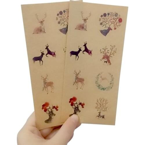 Free shipping800pcs/lot Vintage Cartoon Style Painting System Diary Scrapbooking Diy Decor Stationery Stickers For Christmas