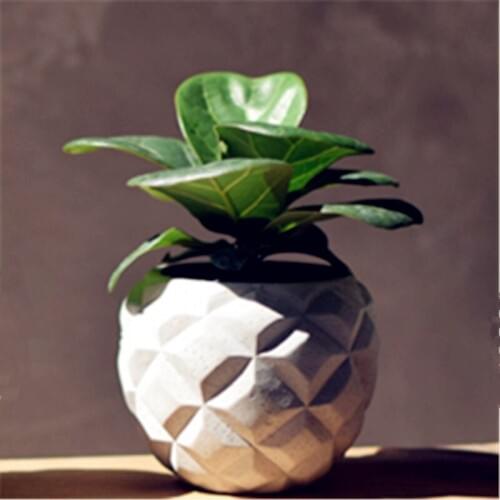 Concrete 3D Pineapple Vase Mould Creative Desktop Decoration Pot Pen Holder Silicone Mold for Cactus Succulent Plants