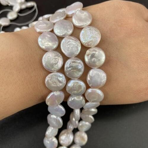 Natural Freshwater Pearl Exquisite Coin Loose Beads For Jewelry Making DIY Bracelet Earrings Necklace Anklet Accessory
