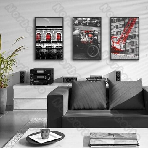 Canvas Painting Wall Poster Painting Picture Modern Minimalist Style Black and White Art for Restaurant Aisle Living Room Mural