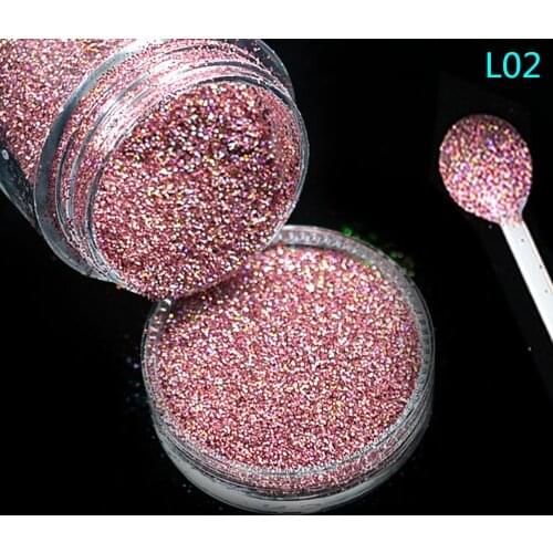 1 Box Laser Nail Glitter Powder White Silver Black Dust Chrome Pigment Shining Tips DIY Glitter Powder Gel Design Pigment