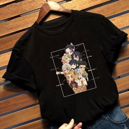 Anime Demon Slayer manga Fashion Harajuku Summer Short-sleeve Male T-shirt