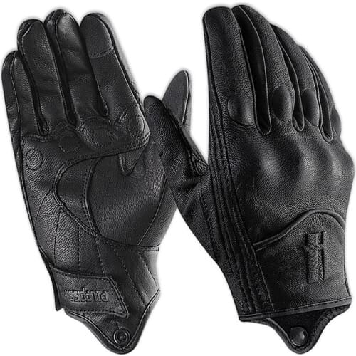 Harssidanzar Mens Leather Motorcycle Goatskin Driving Gloves