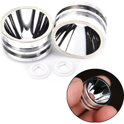 20*12mm SMO Reflector With XPL Gasket For Convoy S2+/S3 Flashlight Silver Color Convoy Flashlight Smooth Reflector 2pcs/lot