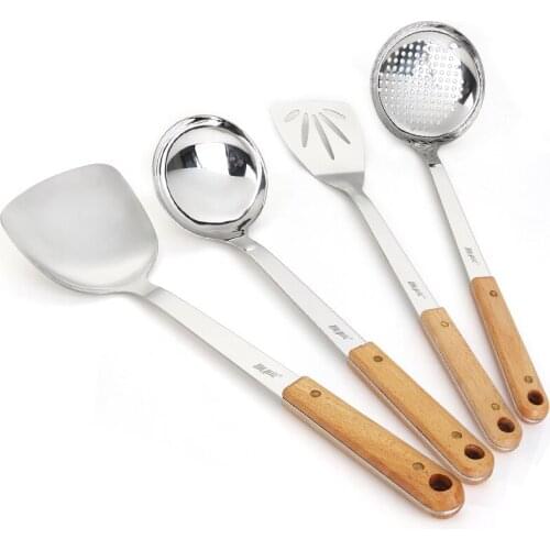 Durable Portable Stainless Steel Non-stick Turner/Ladle Food Wok Spatula Spoon Kitchen Tools Cooking Utensil Cookware spatula