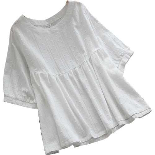 Plus Size Womens Tops And Blouses Womens Loose Round Neck Hemline Pullover Solid Short Sleeve Tops Blusas Mujer De Moda 2021