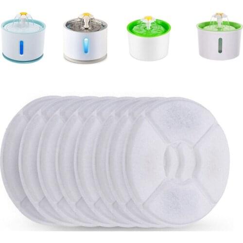 Replacement Activated Carbon Filter For Cat Water Drinking Fountain Replaced Filters Flower For Pet Dog Round Fountain Dispenser
