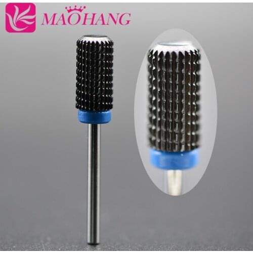MAOHANG higher quality black ceramic nail electric drill bit milling cutter for electric manicure drill machine to removel gel
