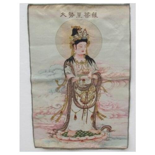 35.46' / Silk embroidery thangka kind goddess guanyin in Tibet and Nepal