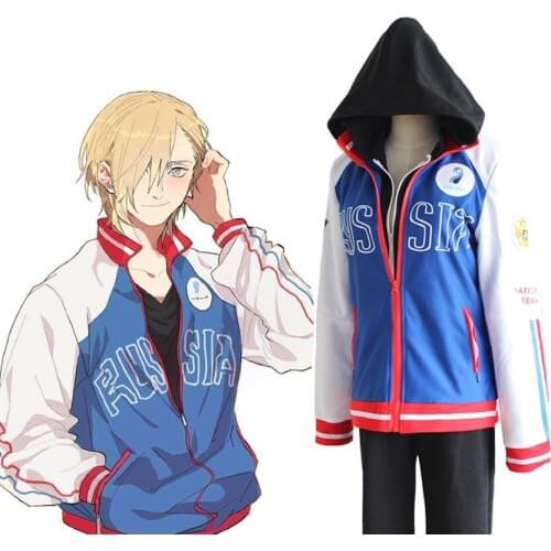Yuri on Ice Yuri Plisetsky Katsuki Yuri Victor Nikiforov Cosplay Coat Yuri!!! on Ice Costume Set