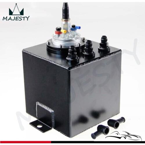 2L Litre Billet High Flow Swirl Fuel Surge Tank AN6 + 044 External Fuel Pump