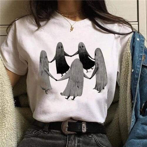 Women Autumn Boo Funny Cute Halloween Fall Thanksgiving Clothing Cartoon Print Tshirt Female Tee Top Graphic T-shirt