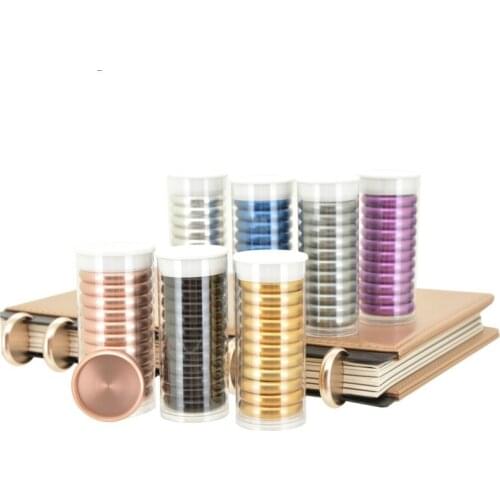 11PCS Metal Ring Buckle Suitable For Mushroom Hole Loose-Leaf Notepad Notebook Accessories Binding Ring Color Binding Disc