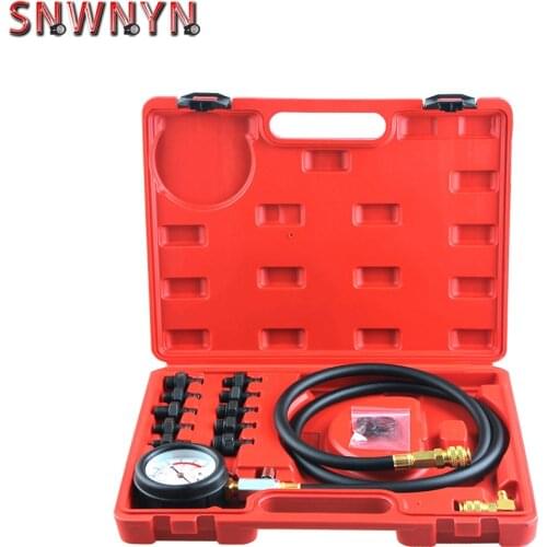 12pcs/set Engine Oil Pressure Test Kit Tester Low Oil Warning Devices 0-140 Psi Automotive Tools Car Garage Tool