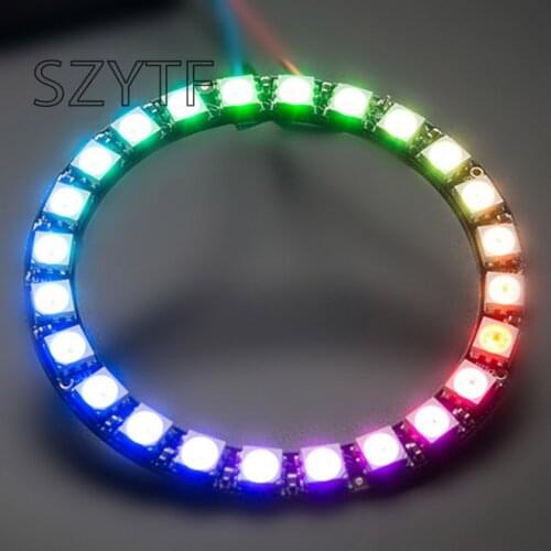 24bit WS2812 5050 RGB LED Built-In Full-Color Actuate Lights Round Development Board