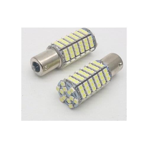 2PCS 1156 ba15s 1157 BAY15D LED car tail brake Reversing light White Lights Lamp bulb DC 12V 120SMD 3528 LEDs