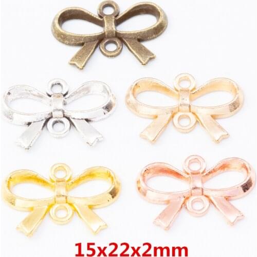 30pcs / set of Bow tie connector zinc alloy charm DIY metal products found in 7702