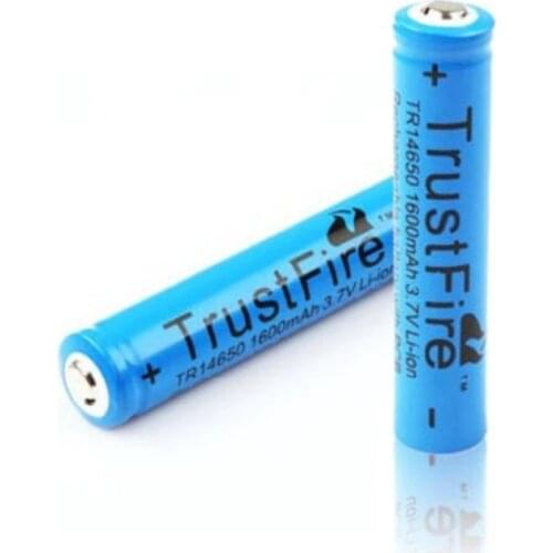 2pcs/lot Trustfire 14650 rechargeable Battery 3.7V 1600mAh Li-ion Camera Flashlight Torch Battery