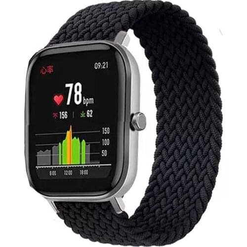 Nylon Elastic Strap For Amazfit GTS 2 Bip S U Lite Band GTR 42mm 47mm 20/22mm Solo Loop Pace Stratos 3 Bracelet Watch Accessory