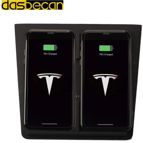 Brand Tesla Model 3 Interior Accessories Wireless Dual Charger Adapter For Qi Smartphone Charging Pad No Software Issue Upgraded