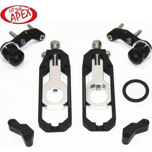 Aluminum CNC Chain Tensioner Adjuster with Swimgarm Spools kit for Kawasaki ninja ZX10R ZX-10R 2011 2012 2013 2014 2015