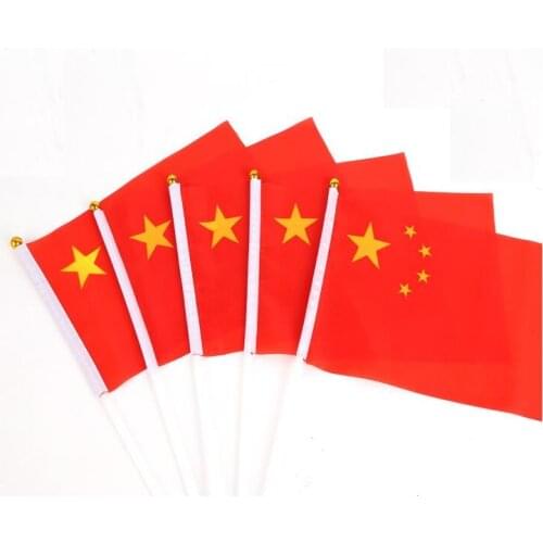 Free shipping 100pcs/lot 14 * 21 cm hand wave flags car flag Chinese flag of Ecuador banner