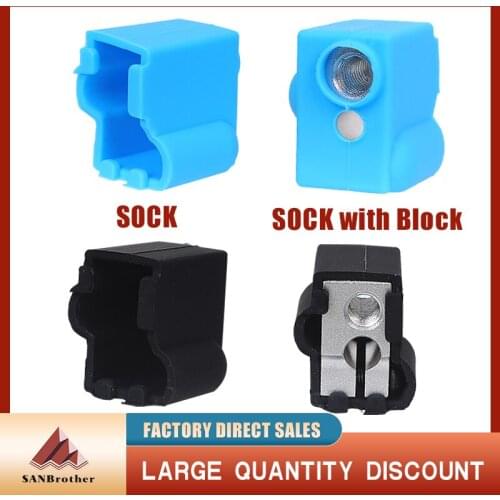 3D Printer Parts Volcano Silicone Socks with Heated Aluminium Block for V6 J-head Hotend Extruder Reprap Block Protective Cover