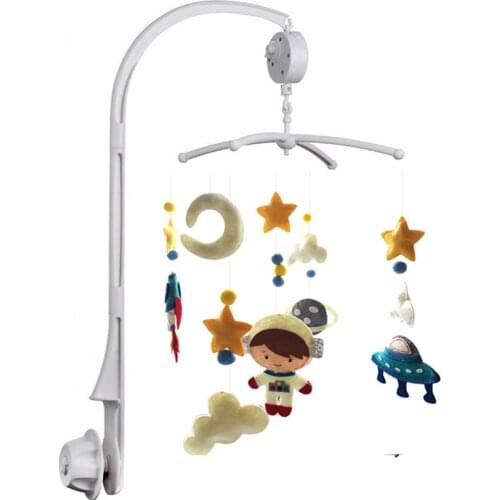 Baby Mobile Rattles Toys 0-12 Months for Newborn Crib Holder Bed Bell Toddler Rattles Room Decoration Kids Handmade Toy Gift