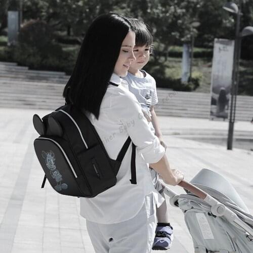 Disney Diaper Bag Backpack PU Leather Baby Bag Organizer Large Nappy Bags Mother Maternity Bags Mom Backpack Baby Backpack