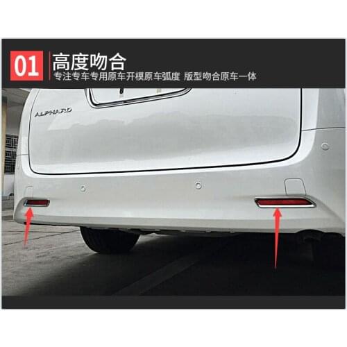 For Toyota Alphard 2015-2020 High quality ABS chrome-plated rear fog lamp frame Rear fog lamp bright frame Car Accessories