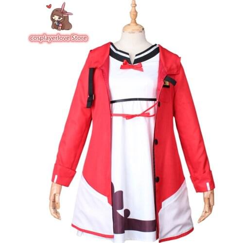 Hololive Vtuber Akai Haato Dailydress Uniform Dress Cosplay Costume Halloween Christmas Costume