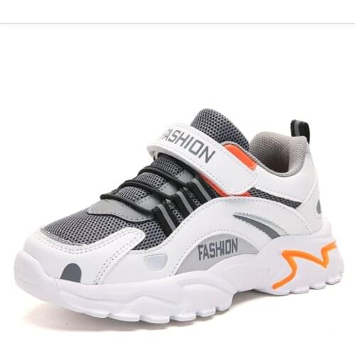 Spring and Autumn Kids Fashion Sneakers Boys Mesh Breathable Sports Running Shoes Lightweight Children Casual Walking Shoes